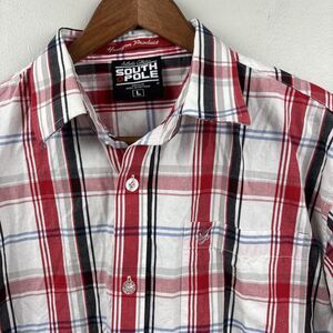 South Pole Young Men Large 16/18 Hexagon Product Authentic Collection Red Plaid
